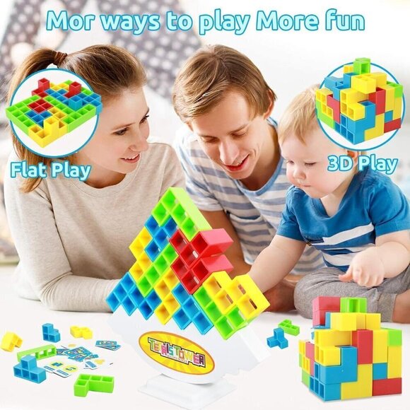 Tetra Tower Game for Family Fun (48 PCS) / BRAND NEW IN BOX. - Picture 4 of 6